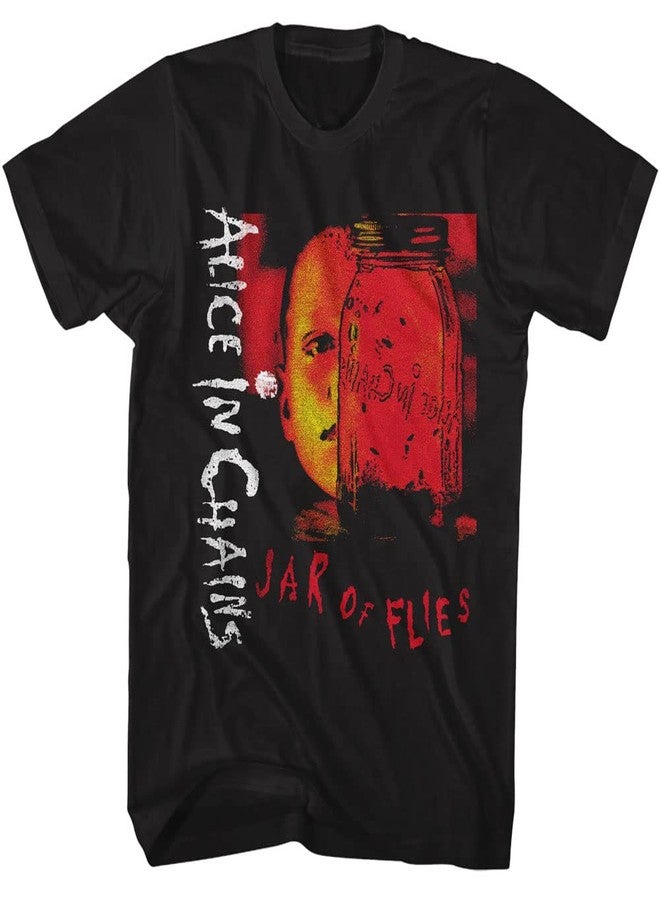 American Classics تيشيرت رجالي أسود بأكمام قصيرة من مجموعة American Classics Alice in Chains، بتصميم مستوحى من موسيقى التسعينيات، برسومات كلاسيكية. - Image 1